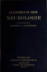 Cover of: Handbuch der Neurologie