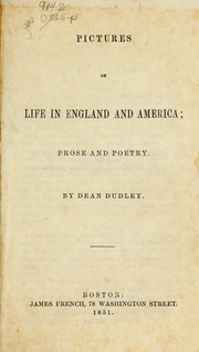 Cover of: Pictures of life in England and America: prose and poetry
