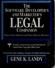 Software developer's and marketer's legal companion by Gene K. Landy