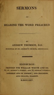 Cover of: Sermons on hearing the word preached