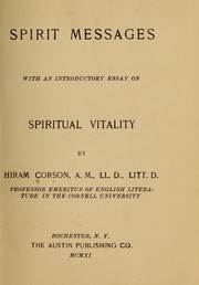 Cover of: Spirit messages