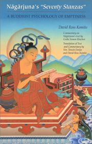 Cover of: Nagarjuna's seventy stanzas: a Buddhist psychology of emptiness
