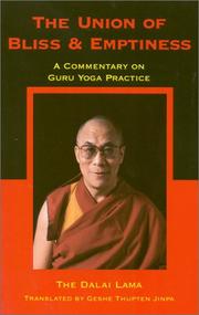 Cover of: Union of Bliss and Emptiness by His Holiness Tenzin Gyatso the XIV Dalai Lama