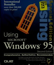 Cover of: Using Windows 95 by Ron Person