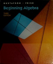 Cover of: Beginning algebra by R. David Gustafson