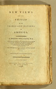Cover of: New views of the origin of the tribes and nations of America by Benjamin Smith Barton