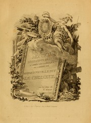Cover of: Recueil d'estampes gravées d'après les tableaux du cabinet de Monseigneur le duc de Choiseul