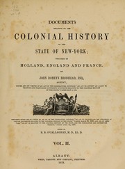 Cover of: Documents relative to the colonial history of the state of New-York ... . by 