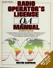 Cover of: Radio operator's license Q & A manual