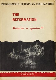 Cover of: The Reformation: material or spiritual?