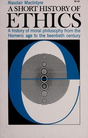 Cover of: A short history of ethics