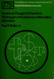 Cover of: American thought in transition: the impact of evolutionary naturalism, 1865-1900