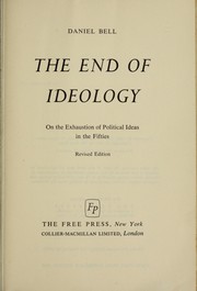 Cover of: The end of ideology