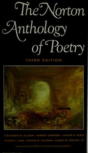 The Norton anthology of poetry by Alexander W. Allison