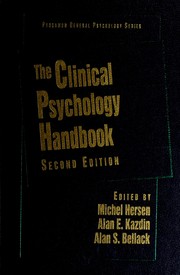 Cover of: The Clinical psychology handbook