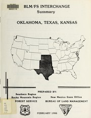 Cover of: BLM/FS interchange: summary : Oklahoma, Texas, Kansas