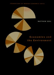 Cover of: Economies and the environment.