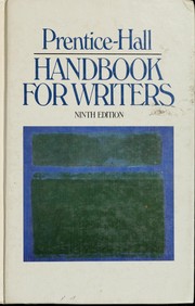 Cover of: Prentice-Hall handbook for writers by Glenn H. Leggett