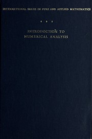Cover of: Introduction to numerical analysis.
