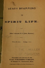 Cover of: Henry Drummond in spirit life