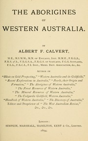 Cover of: The aborigines of western Australia.