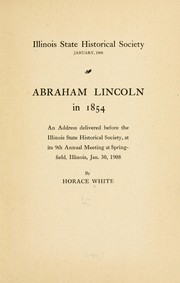 Cover of: Abraham Lincoln in 1854.