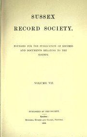 Cover of: An abstract of Feet of fines, relating to the county of Sussex: Compiled by L.F. Salzmann