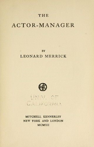 The actor-manager