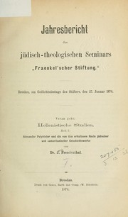 Cover of: Alexander Polyhistor und die von ihm erhaltenen Reste jüdischer und samaritanischer Geschichtswerke