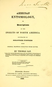 Cover of: American entomology, or Descriptions of the insects of North America.