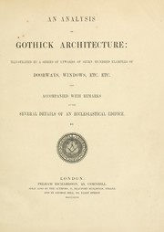 Cover of: An analysis of Gothick architecture by Raphael Brandon