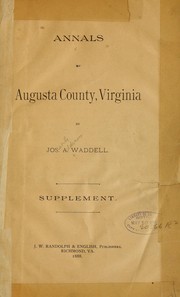 Cover of: Annals of Augusta County, Virginia