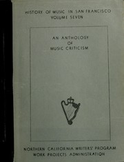 Cover of: An anthology of music criticism