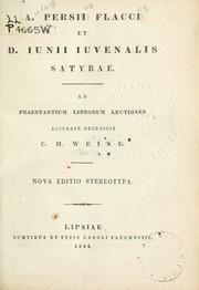 Cover of: A. Persii Flacci et D. Iunii Iuvenalis Satyrae