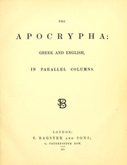 Cover of: The apocrypha