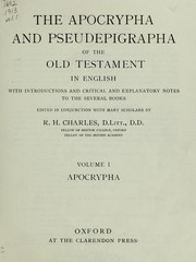 The apocrypha and pseudepigrapha of the old Testament in English by Robert Henry Charles
