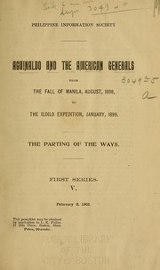 Aguinaldo and the American generals by Emilio Aguinaldo