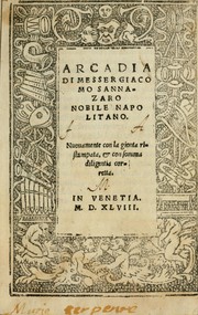 Cover of: Arcadia di messer Giacomo Sannazaro nobile napolitano.