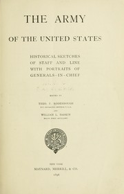 Cover of: The Army of the United States by edited by Theo. F. Rodenbough and William L. Haskin