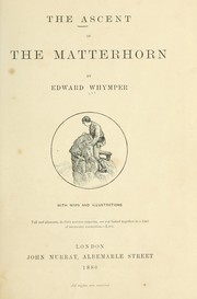 Cover of: The ascent of the Matterhorn