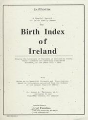 Cover of: The Birth Index of Ireland