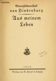 Cover of: Aus meinen Leben
