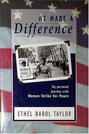 Cover of: We made a difference: my personal journey with Women Strike for Peace