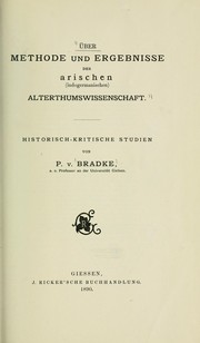 Cover of: Über Methode und Ergebnisse der arischen (indogermanischen) Alterthumswissenschaft.: Historisch-kritische Studien