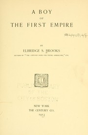 Cover of: A boy of the first empire.