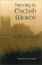 History in English words by Owen Barfield