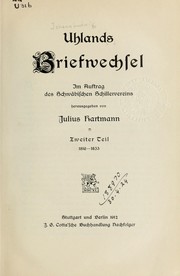 Cover of: Briefwechsel by Ludwig Uhland