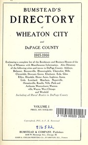 Cover of: Bumstead's directory of Wheaton City and DuPage County, 1915-1916. by 