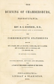 Cover of: The burning of Chambersburg, Pennsylvania.