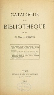 Catalogue de la bibliothèque de feu M. Marcel Schwob . .. by Marcel Schwob